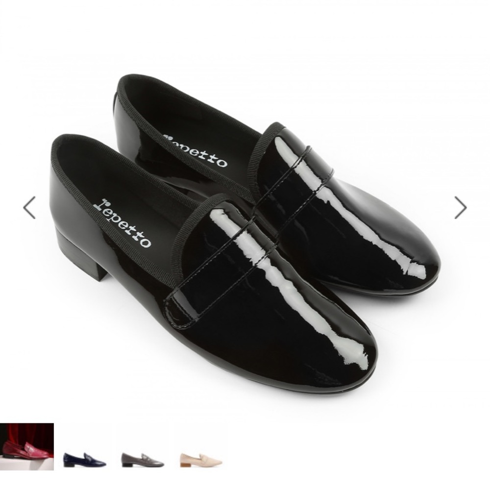 The Famed Repetto “Michael” black patent loafers